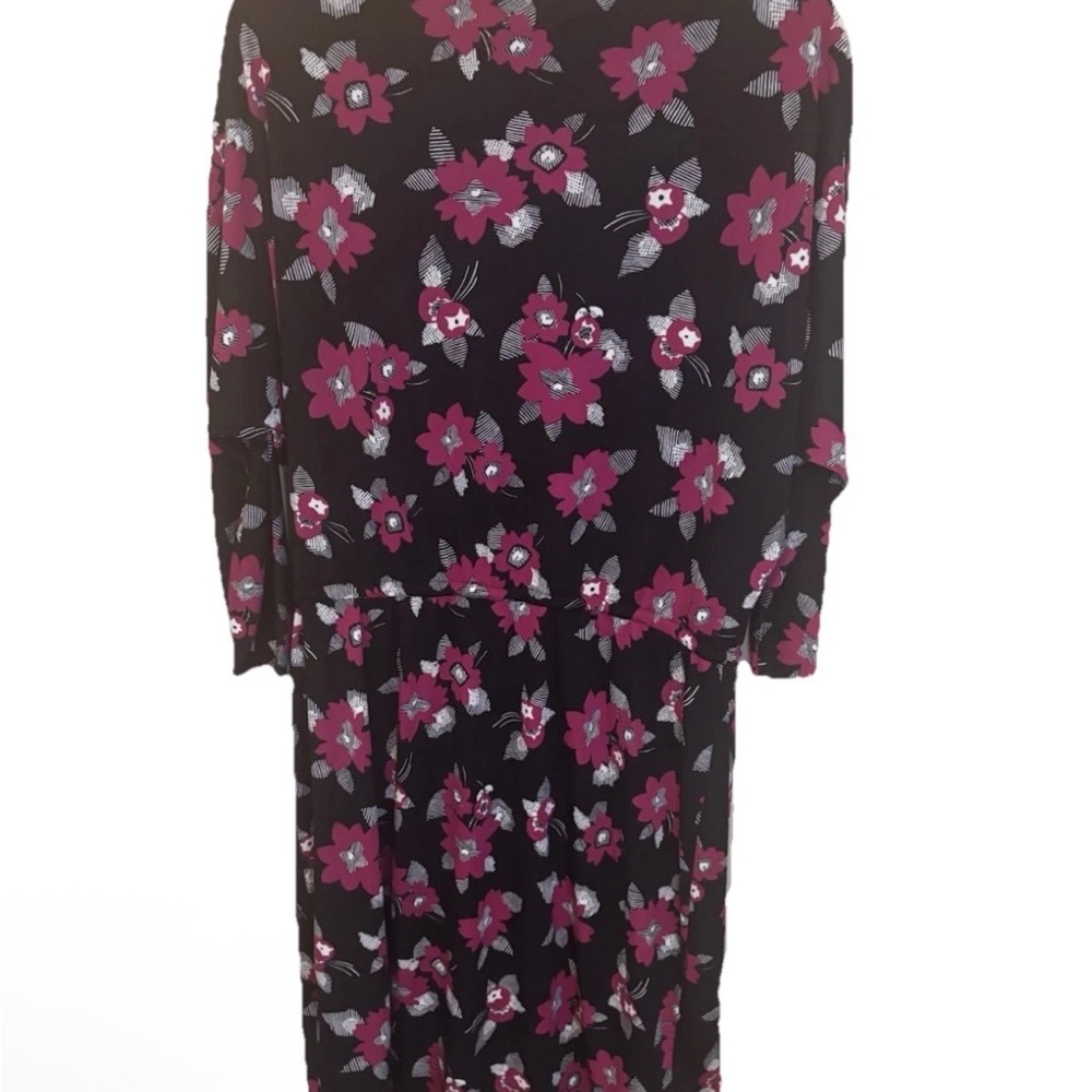 Lauren Ralph Lauren, Midi Dress, Extra Comfort, Size L, Floral Feminine - Picture 2 of 9